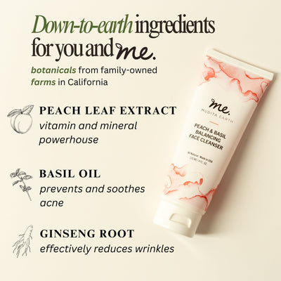 Peach & Basil Balancing Face Cleanser
