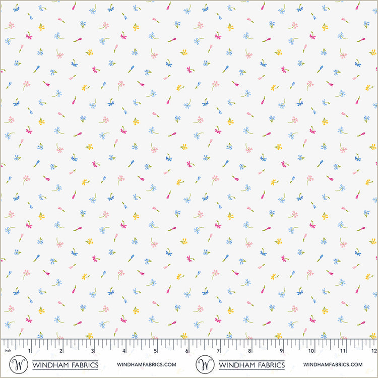 Tissu en coton Ivory Floret Midnight Blooms - 44"/45" par yard