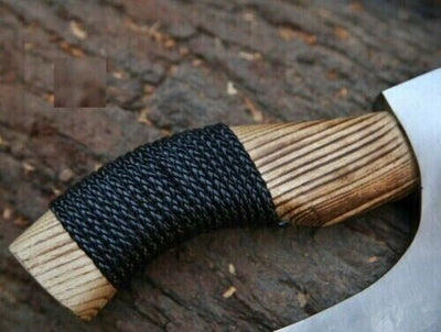 Viking-Style Ax Pizza Cutter - Artisan Crafted with J2 Steel Blade and Hand-Engraved Ash Wood Handle - Korvel