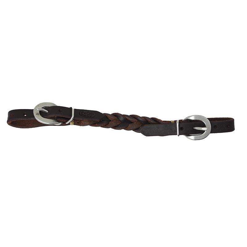 Premium Braided Leather Curb Strap for Equestrian Use - Korvel