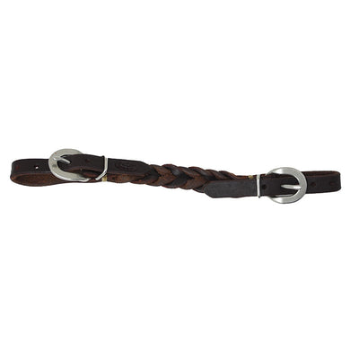 Premium Braided Leather Curb Strap for Equestrian Use - Korvel