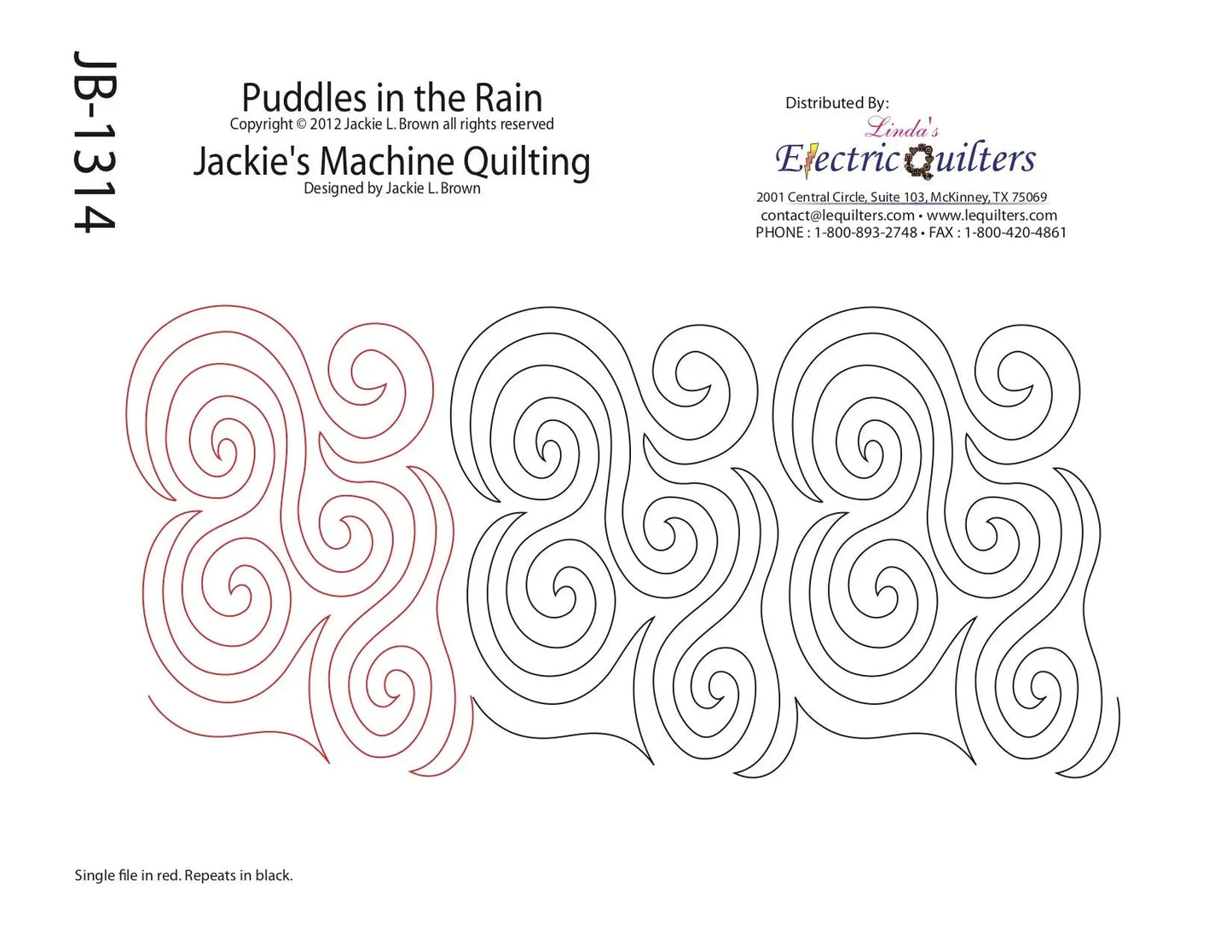 1314 Puddles In The Rain Pantographe par Jackie Brown