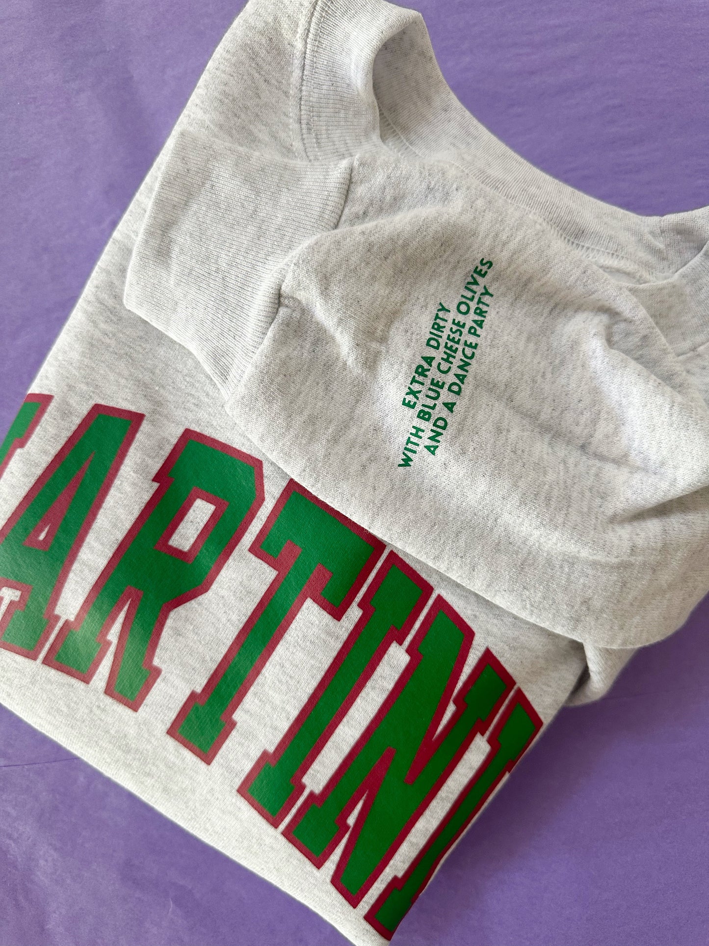 MARTINIS Sweatshirt with Customizable Cuff