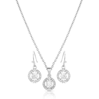 Radiant Circle Diamond Jewelry Set - Korvel
