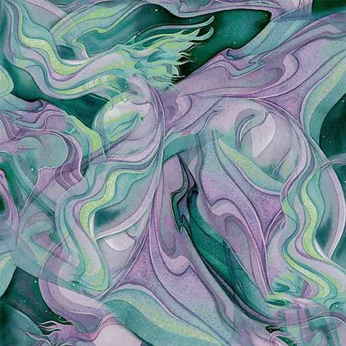 Jade Mystic Sky Cotton Fabric - 43"/44" Per Yard