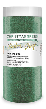 Tarro de Recarga de Brillo Comestible Tinker Dust - Verde Navidad