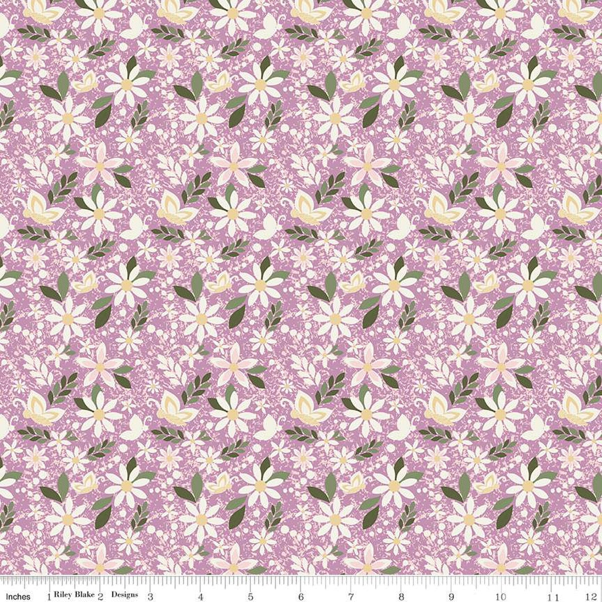 Tissu en coton Juju's Petals Dance Lilac - 43"/44" par yard