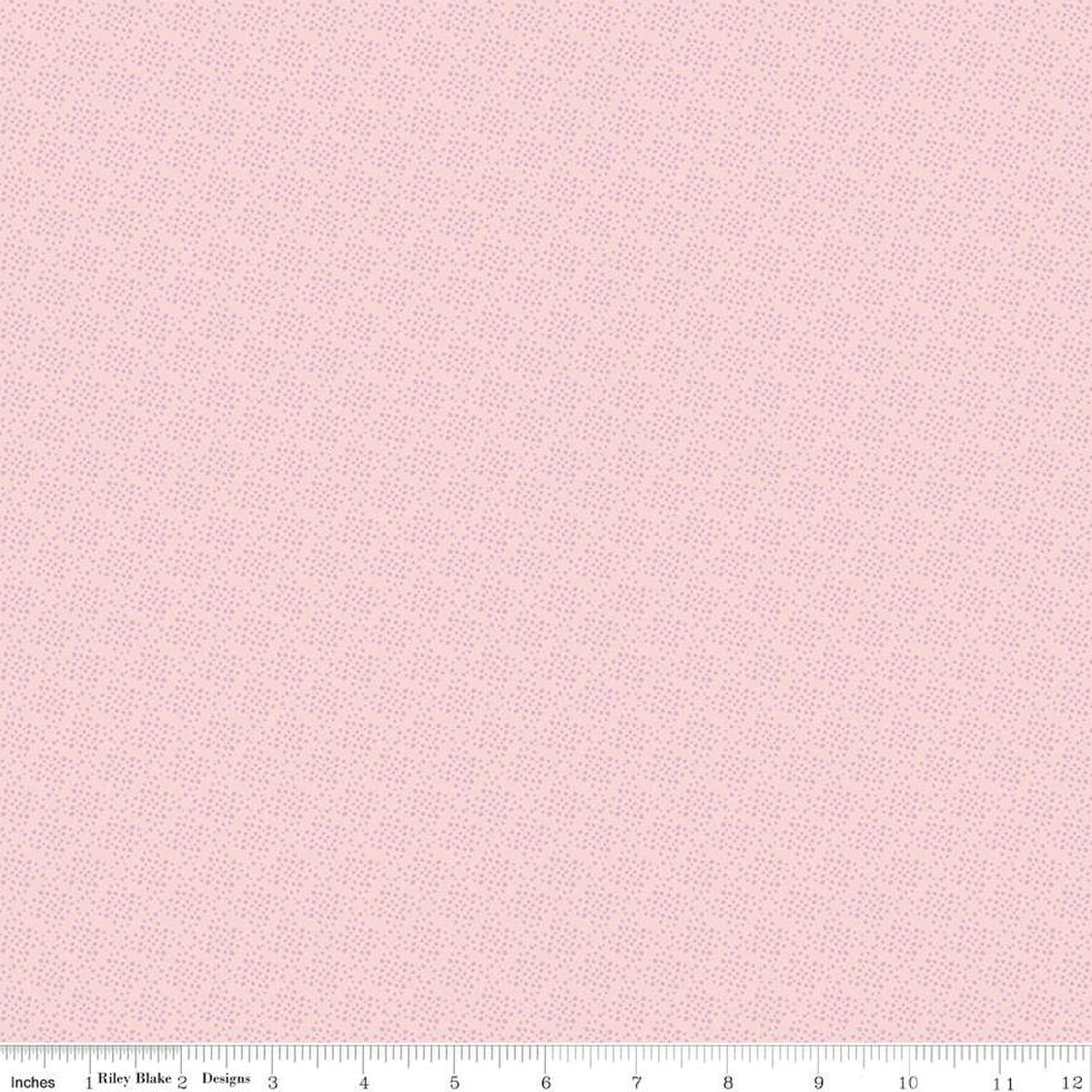 Juju's Petals Dots Pink Cotton Fabric - 43"/44" Per Yard