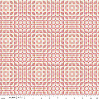 Juju's Petals Mosaic Orange Cotton Fabric - 43"/44" Per Yard