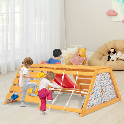 Gimnasio Jungle Gym de Madera 5 en 1 con Tobogán