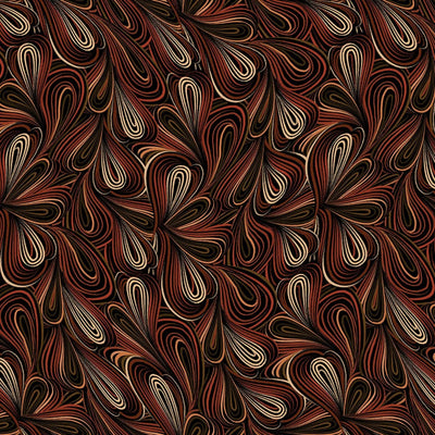Tela de algodón de fondo ancho color marrón por yarda