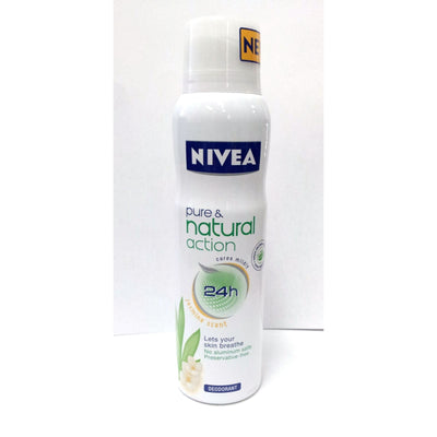 Nivea Pure & Natural Action Jasmine Deodorant Spray 150ml