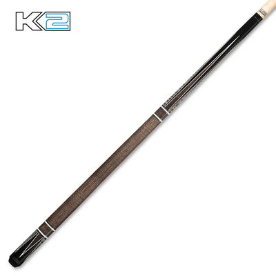 K2 Billiard Cue - Gloss Black with Rosewood & Snakewood Accents