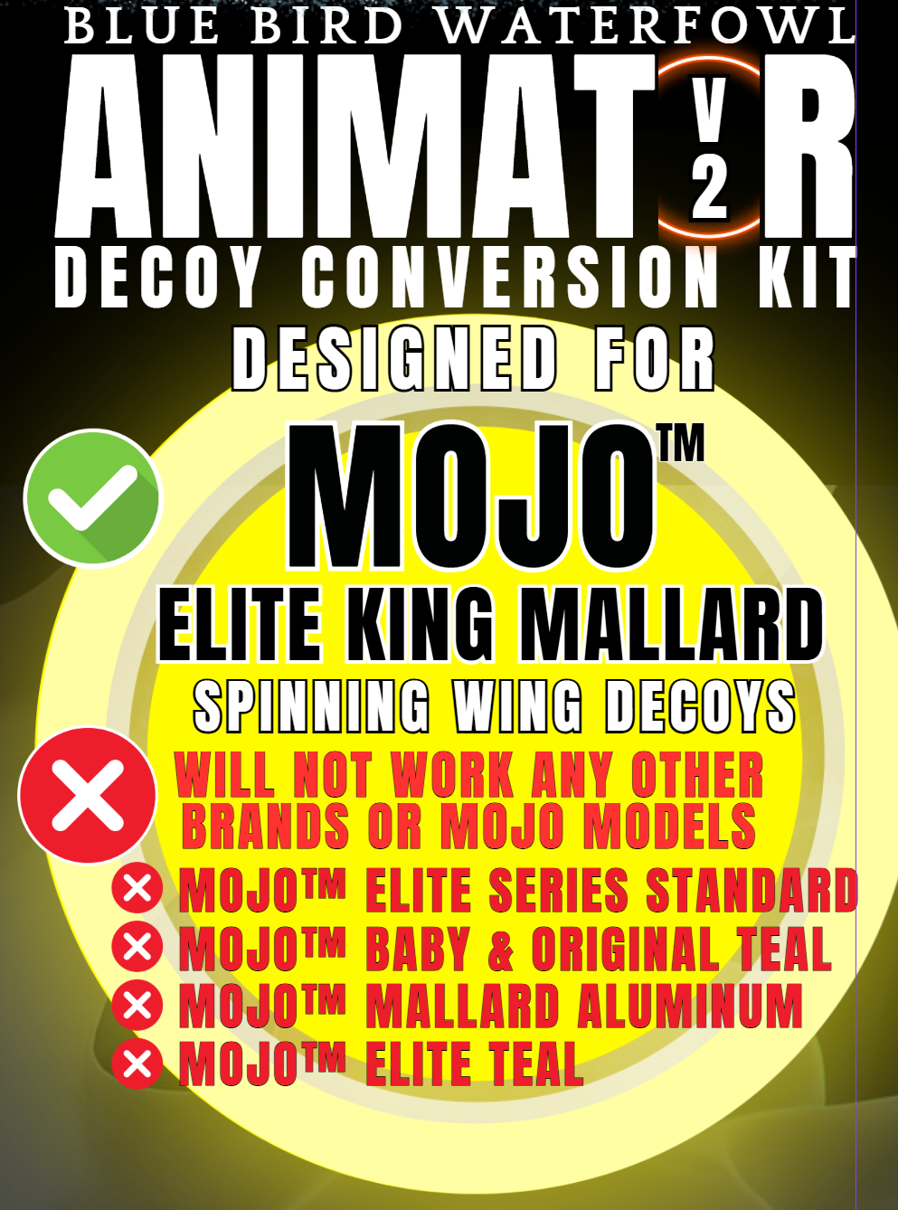 Mojo Elite Series King Mallard Animator V2 - Enhanced Motion Decoy - Korvel