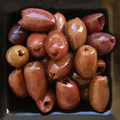 KORVEL Greek Kalamata olives pitted, Extra Large, 10.65 oz.