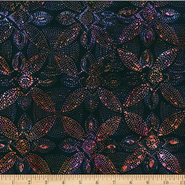 Tissu en coton Batik Dotty Tile Kashmir Bali - 44"/45" par yard
