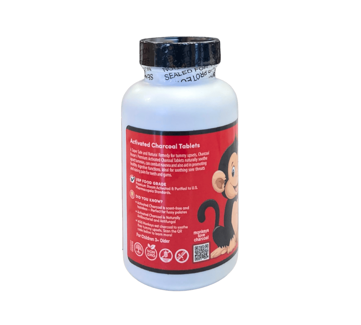 Activated Charcoal Tablets for Digestive Health and Oral Care - Korvel