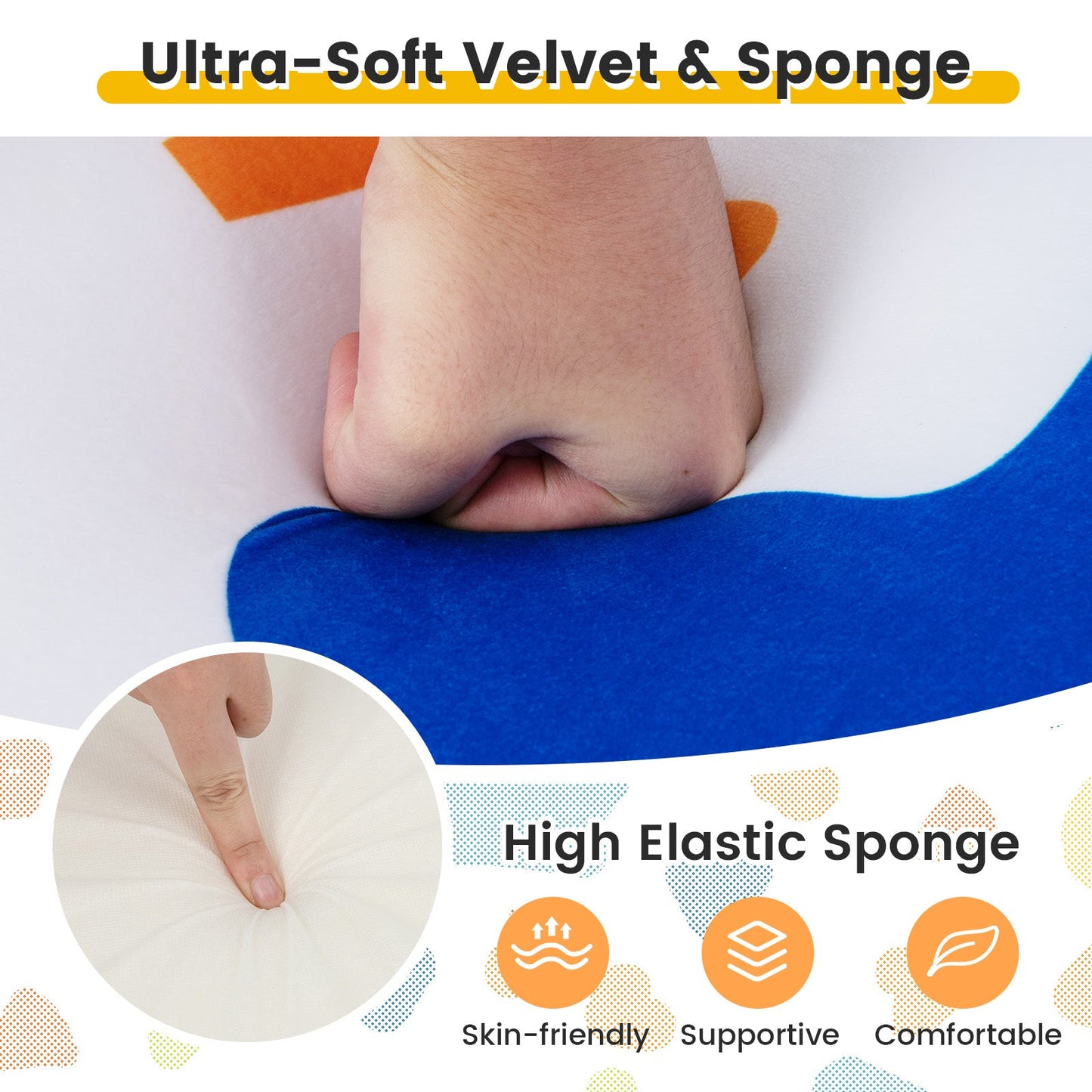 Sofá Infantil con Relleno de Alta Densidad y Reposabrazos & Almohada Extra - Multicolor