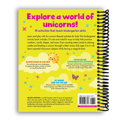 Magical Unicorn Kindergarten Activity Book: 75 Engaging Games for Early Learning in Reading, Writing, and Math - Korvel