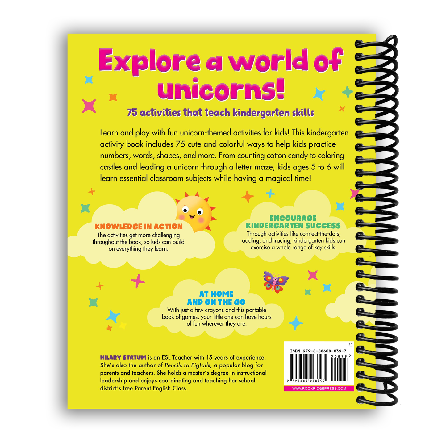Magical Unicorn Kindergarten Activity Book: 75 Engaging Games for Early Learning in Reading, Writing, and Math - Korvel