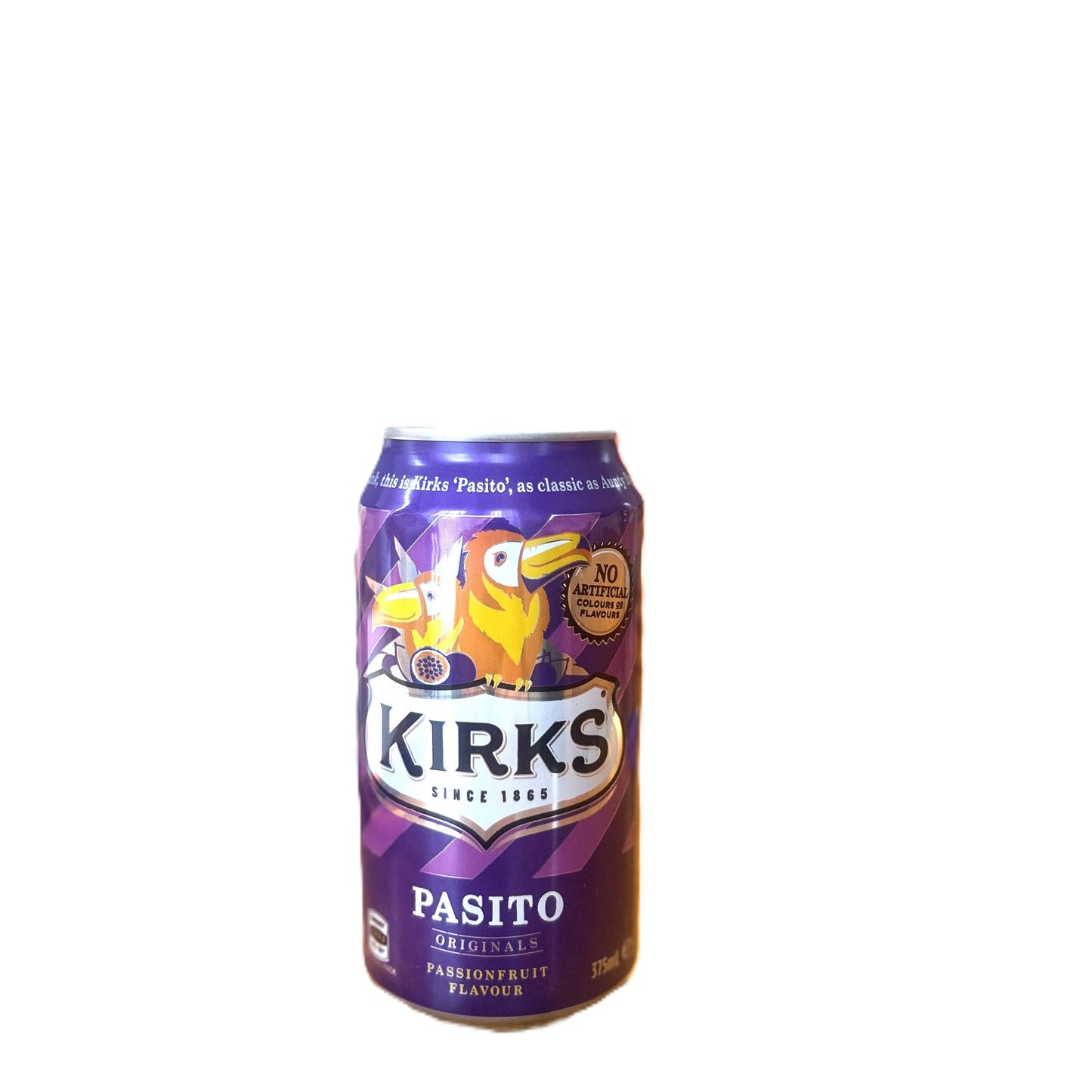 Kirks Pasito 375mL – Classic Australian Passionfruit Soda