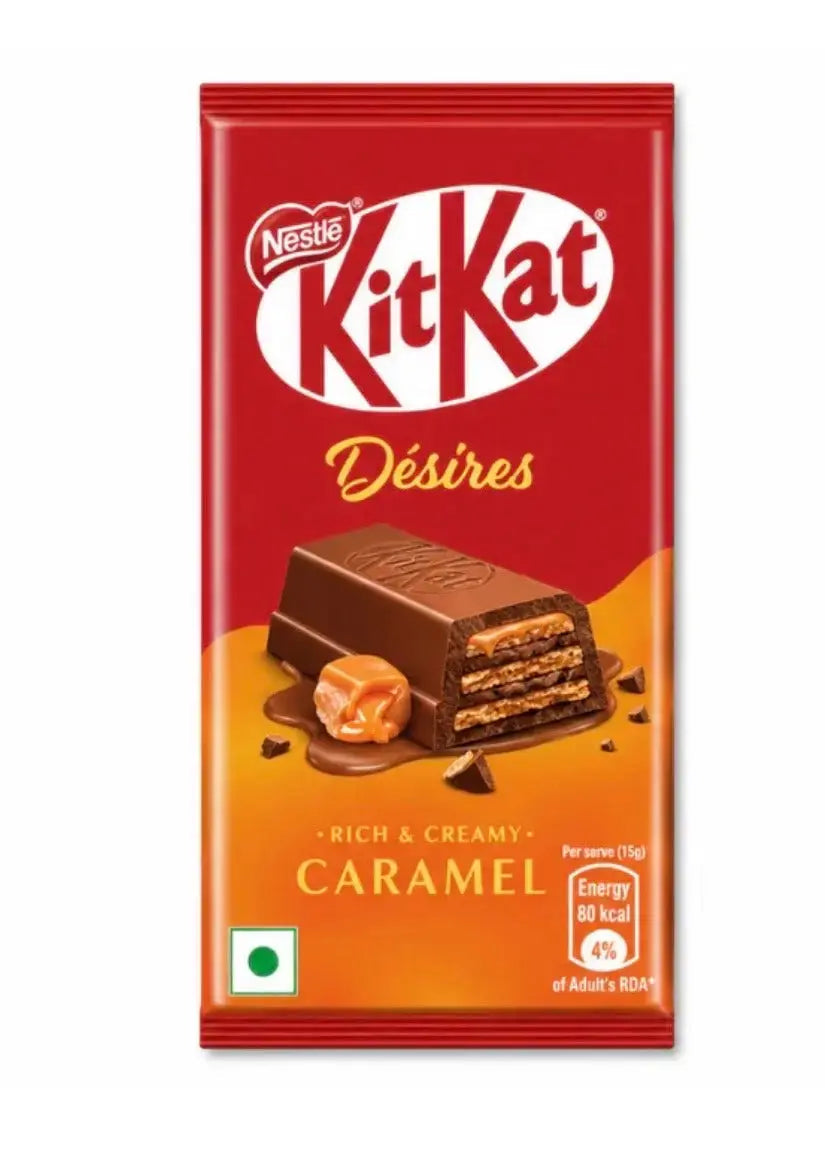 KitKat Desires Caramel – Barre de chocolat riche et crémeuse