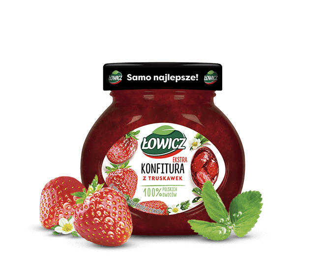 Confitura de Fresa Lowicz 240g - Mermelada Premium