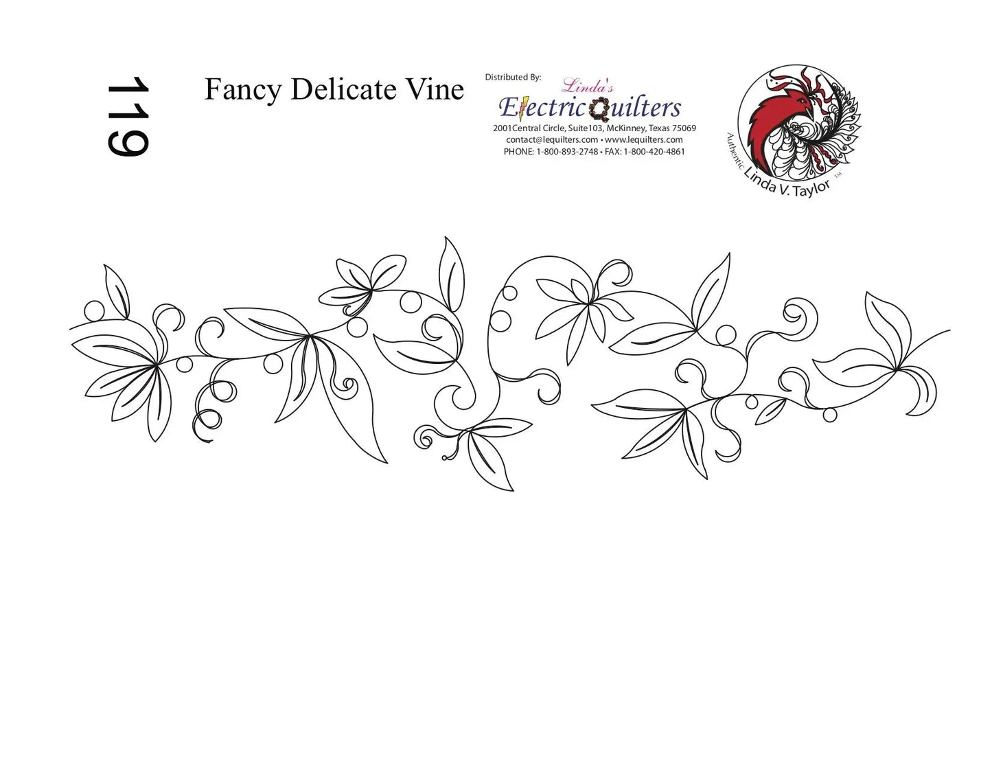 Pantographe 119 Fancy Delicate Vines par Linda V. Taylor