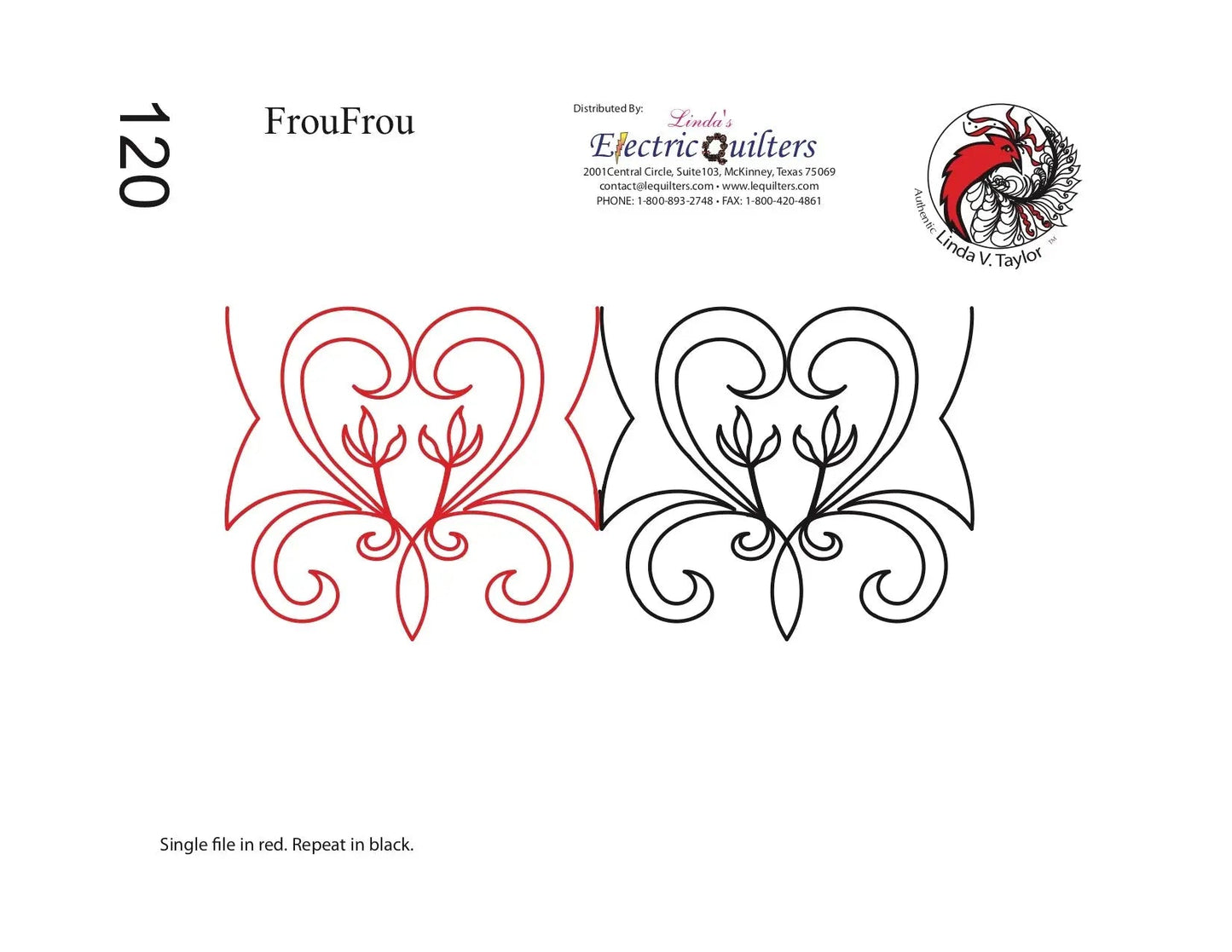 Pantógrafo 120 Frou Frou Borders de Linda V. Taylor