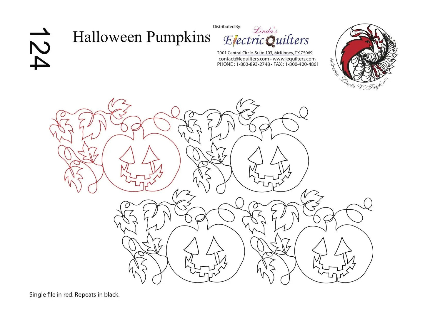 124 Pantographe de citrouilles d'Halloween par Linda V. Taylor