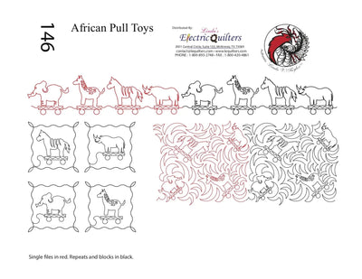 146 Jouets à tirer africains Pantographe avec blocs par Linda V. Taylor
