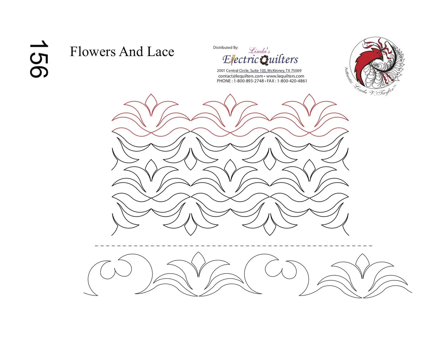 156 Fleurs et Dentelle Pantographe par Linda V. Taylor