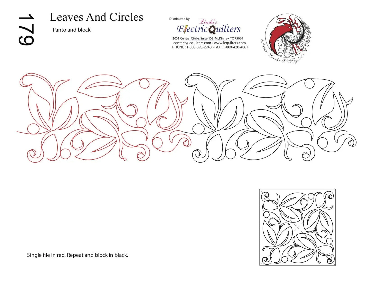 179 Feuilles et Cercles Pantographe avec Blocs par Linda V. Taylor