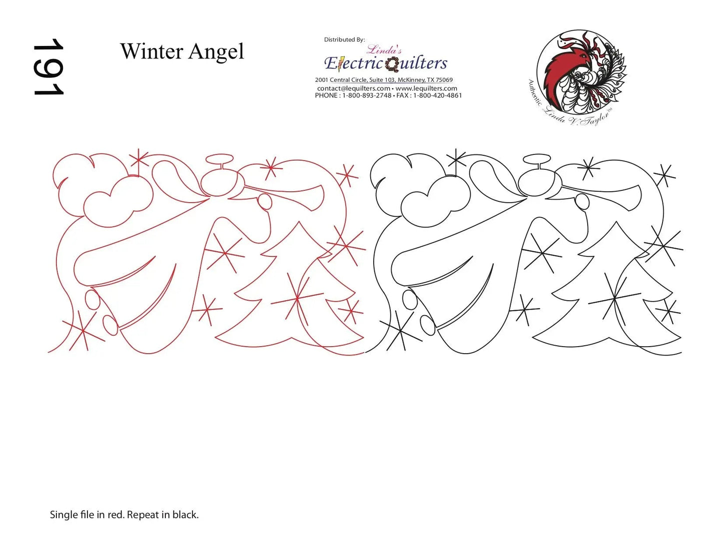 Pantographe 191 Anges d'Hiver par Linda V. Taylor