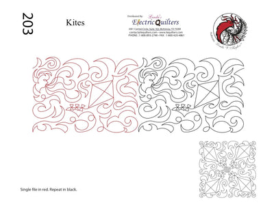 203 Kites Pantograph with Blocks Combo - Premium Sewing Pattern