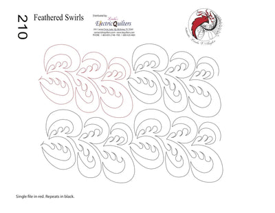 210 Swirls Plumés Pantographe par Linda V. Taylor