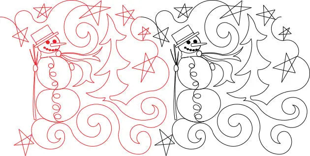 214 Pantographe Bonhomme de Neige par Linda V. Taylor