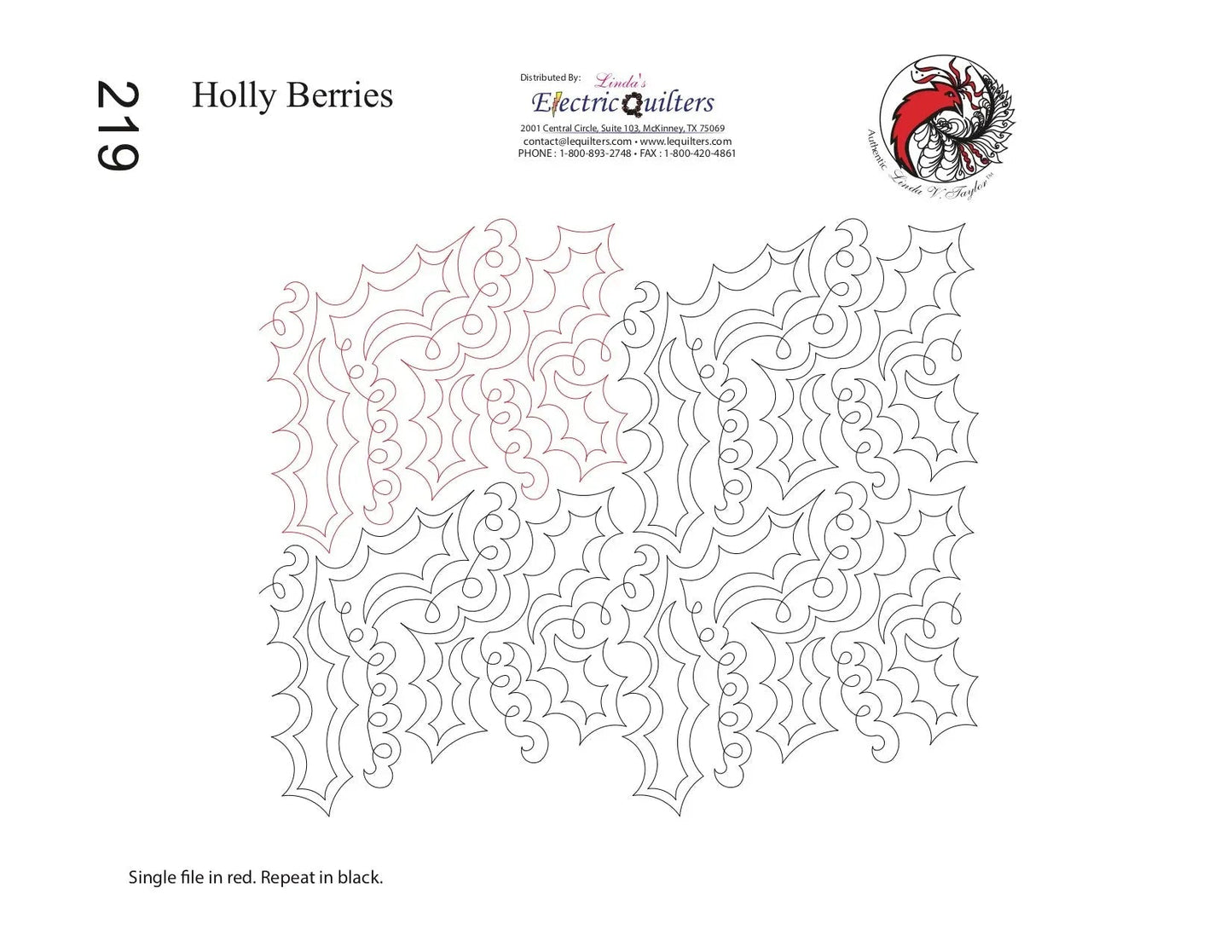 219 Pantographe Hollyberries par Linda V. Taylor