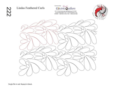 222 Lindas Feathered Curls Pantographe par Linda V. Taylor