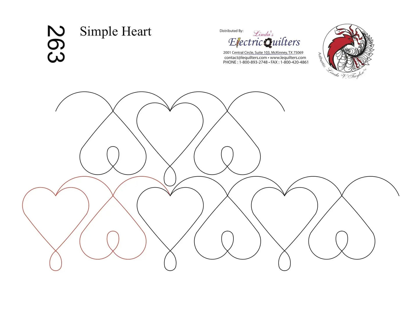 263 Pantógrafo Corazón Simple de Linda V. Taylor