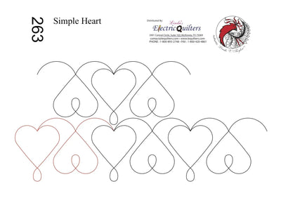 263 Simple Heart Pantographe par Linda V. Taylor