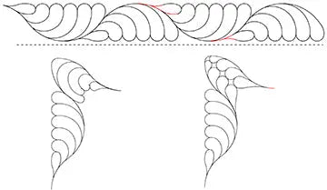 284 Fickle Feather Pantograph par Linda V. Taylor