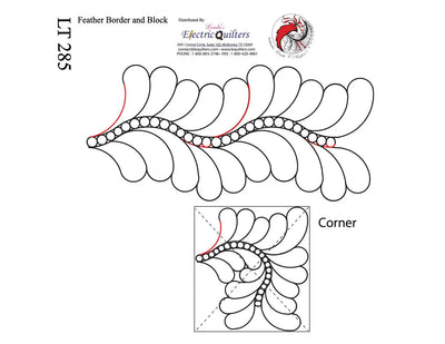 285 Feather Border Pantograph par Linda V. Taylor