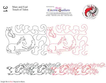 Mare & Foal/Touch Of Talon Pantograph by Linda V. Taylor