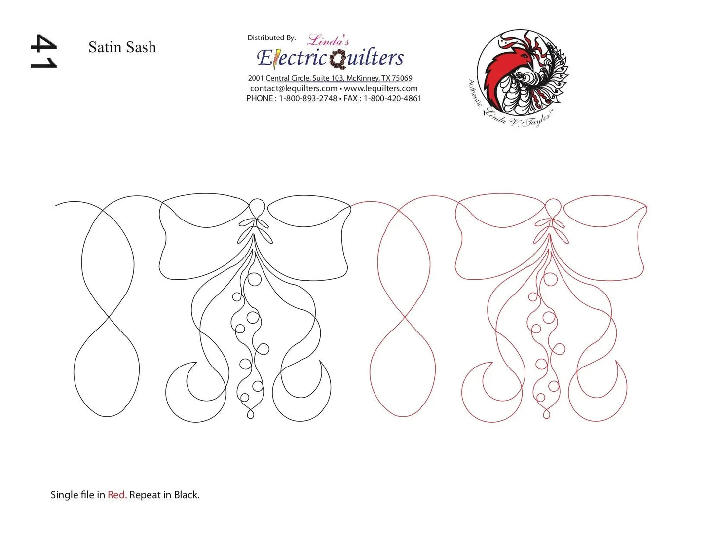 Pantographe Satin Sash 041 par Linda V. Taylor