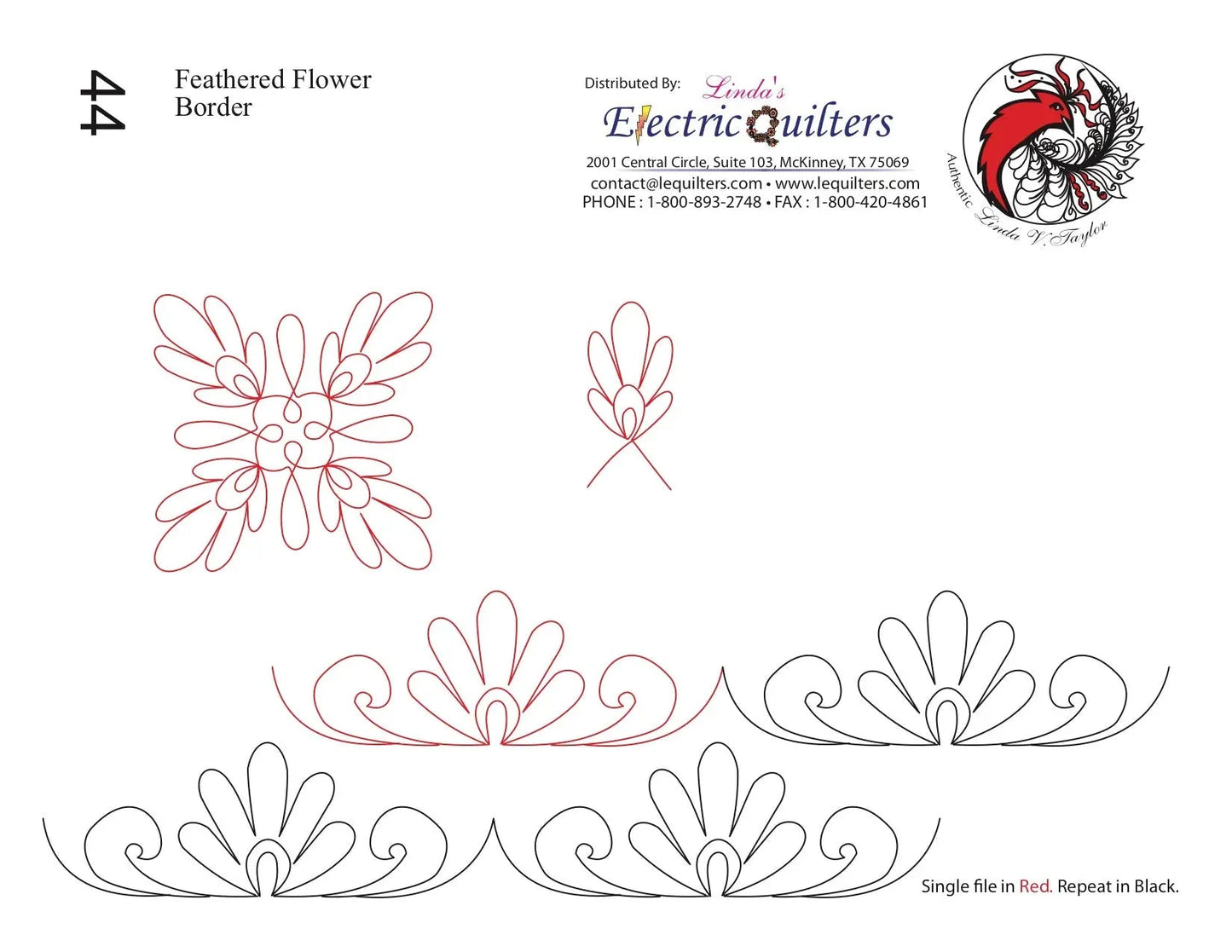 Pantógrafo de Borde de Flor Plumosa por Linda V. Taylor