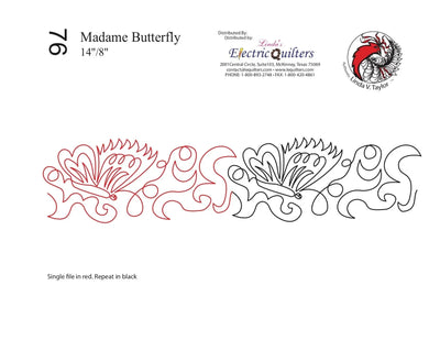 Madame Butterfly Pantograph by Linda V. Taylor