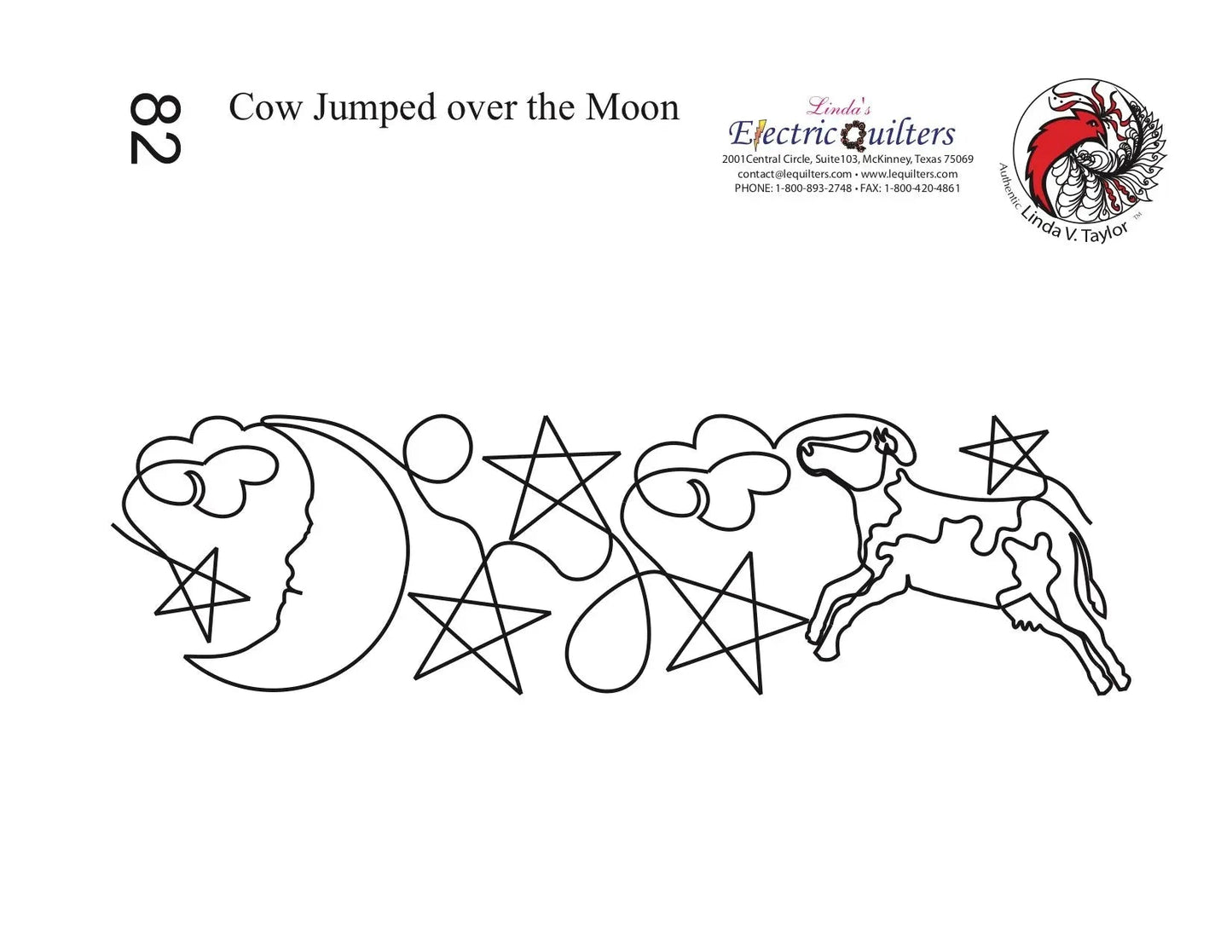 Cow Jumped Over The Moon Pantograph by Linda V. Taylor