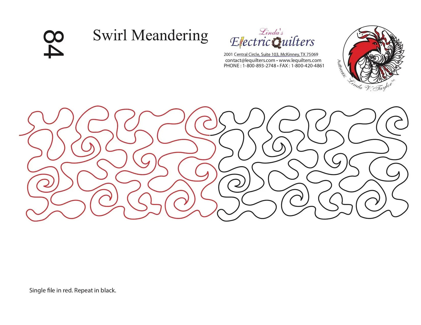 084 Swirl Meandering Pantographe par Linda V. Taylor
