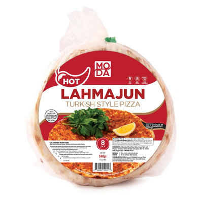 Hot & Spicy Beef Lahmajun - 7-inch Turkish Flatbread, 8 pcs